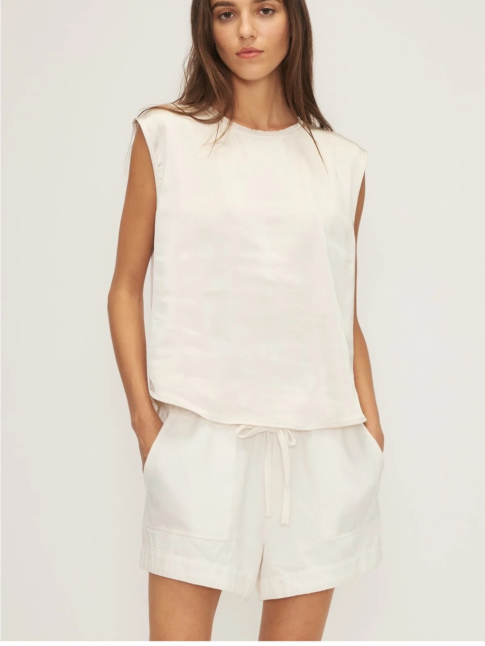 MELISSA NEPTON Celia top- cream Sleeveless Top
